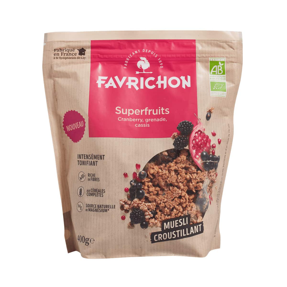 Crunchy mysli, superfruit, luomu 400 g