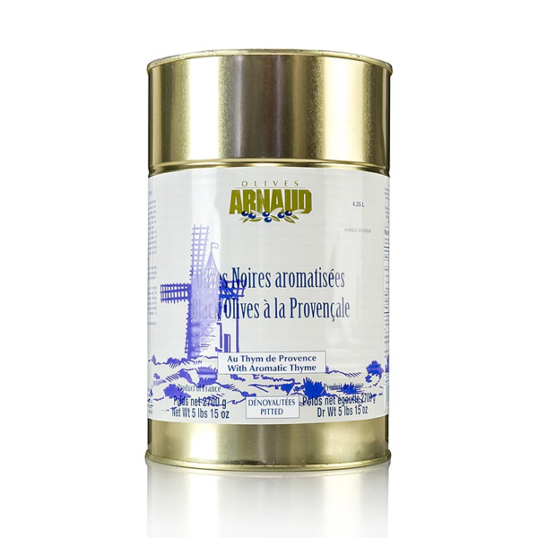 Oliivit – tumma maust timjamilla -kivetön 2,7kg