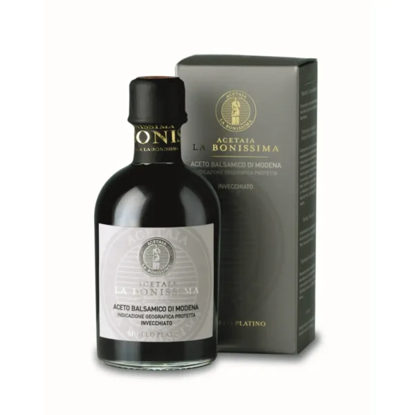 Aceto Balsamico di Modena IGP, Invecchiato, Sigillo Platino 100 ml
-väh 15v