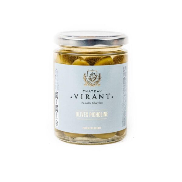 Picholines -vihreät oliivit, Chateau Virant, 240 g