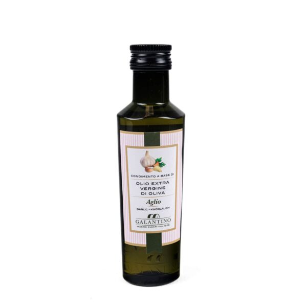Valkosipulilla maustettu oliiviöljy, Galantino 100 ml