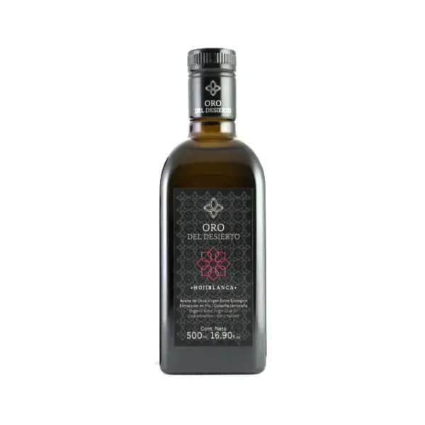 HOJIBLANCA- extra virgin -oliiviöljy, early harvest, luomu, Oro del Desierto 500 ml