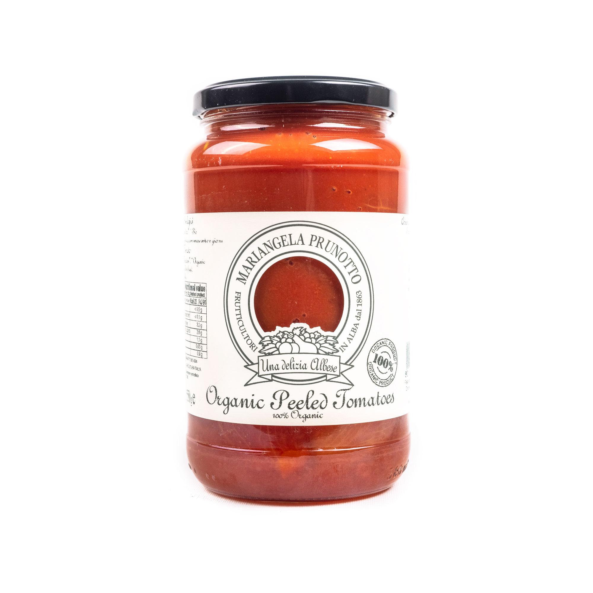 Luomu kokonaiset kuoritut italialaiset tomaatit 550g