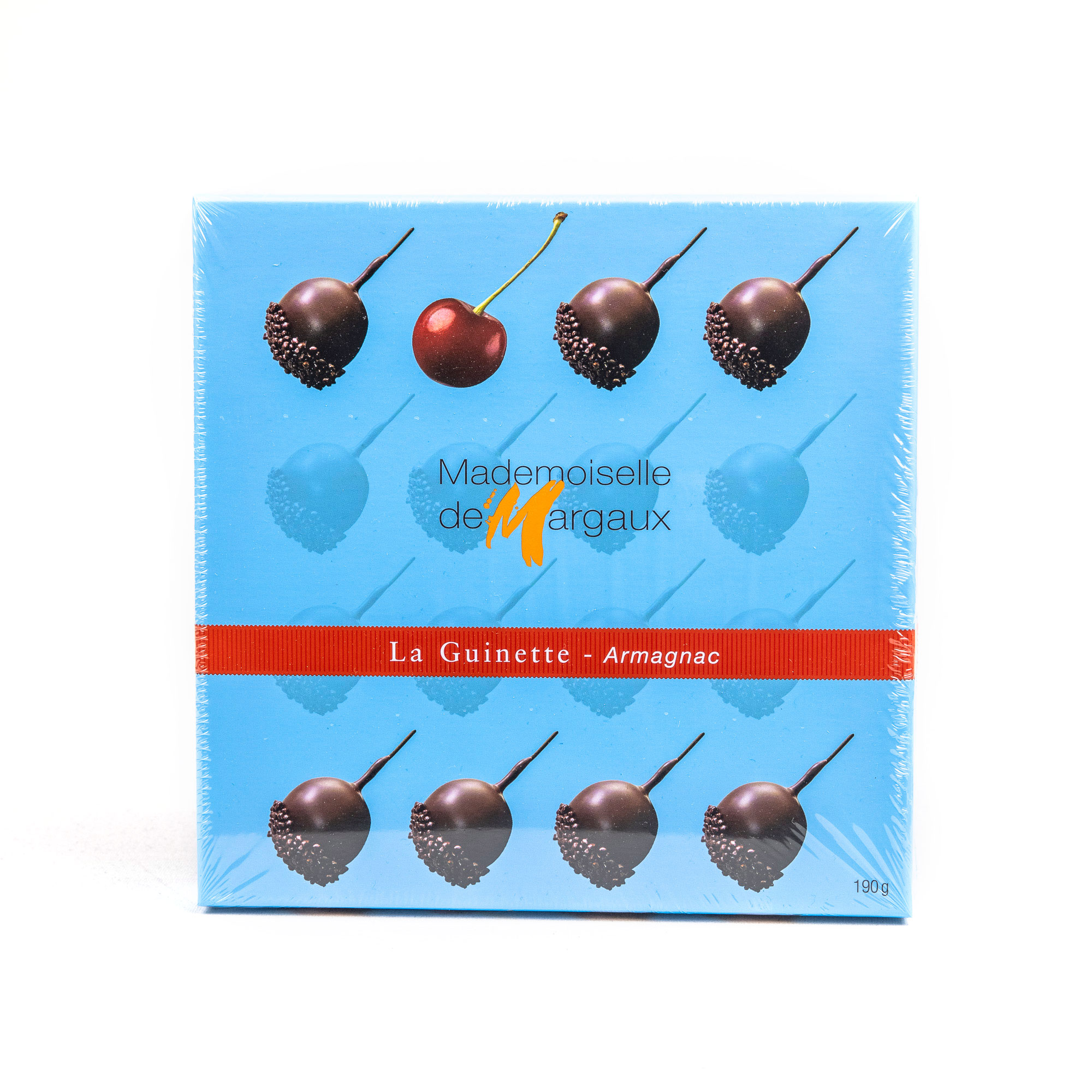 Tummaan suklaaseen kastetut Guinette-kirsikat 190 g