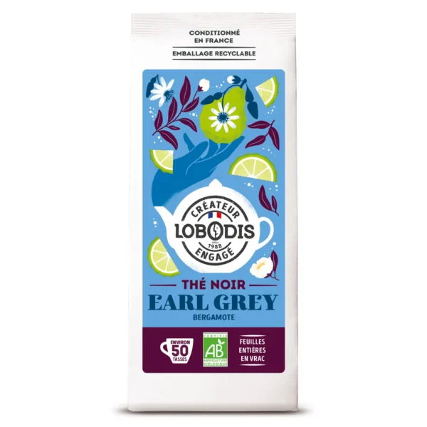 Luomu musta tee earl grey 80g