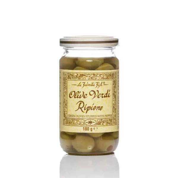 La Favorita Paprikalla täytetty vihreä oliivi 180 g