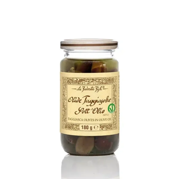 La Favorita Taggiasca oliivit oliiviöljyssä 180 g
